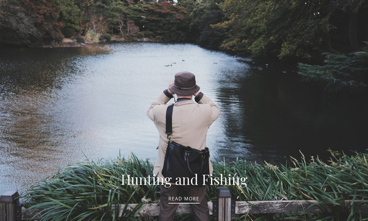 Hunting and fishing  HTML5 Template