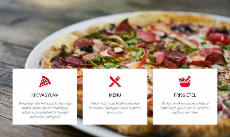  Nagy kombinált pizza CSS sablon