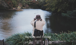 Hunting And Fishing - One Page Template