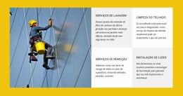 Limpeza De Janelas Altas - Design Criativo De Sites Multiuso