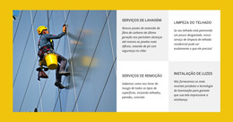 Limpeza De Janelas Altas - Modelo De Site HTML