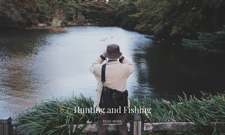 Jakt och fiske Html webbplatsbyggare