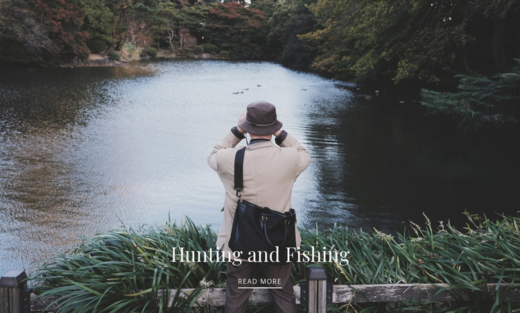 Hunting and fishing  Template