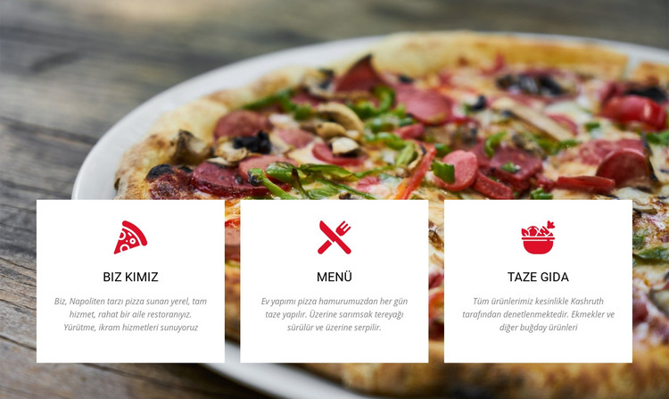  Büyük birleşik pizza HTML Şablonu