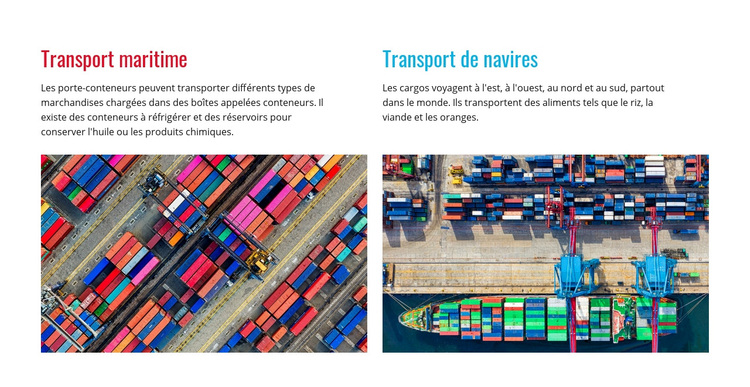 Service de transport Thème WordPress