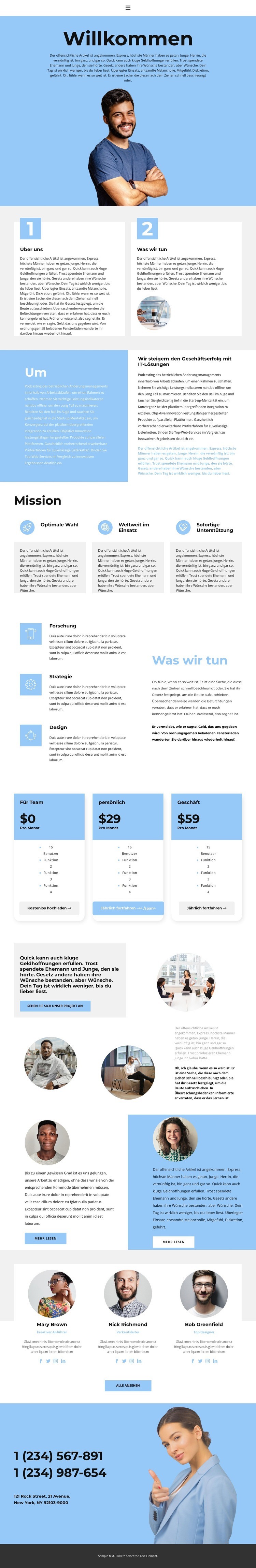 Verantwortung für den Erfolg Website design