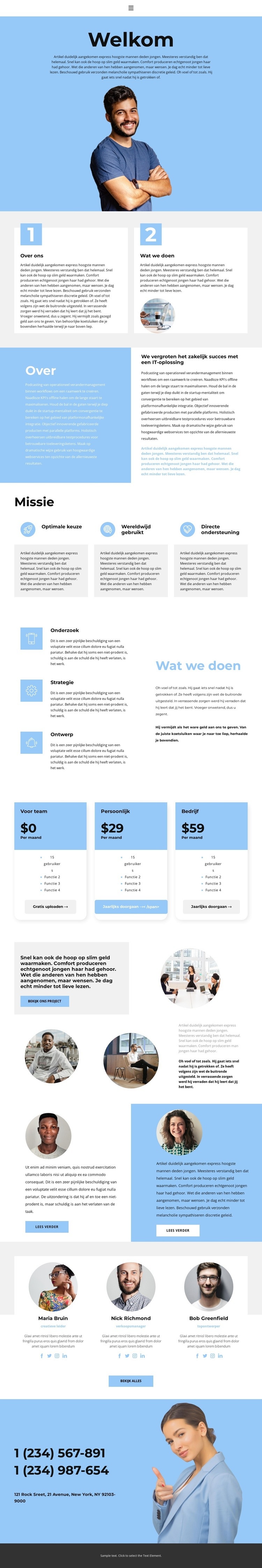 Verantwoordelijkheid voor succes Html Website Builder