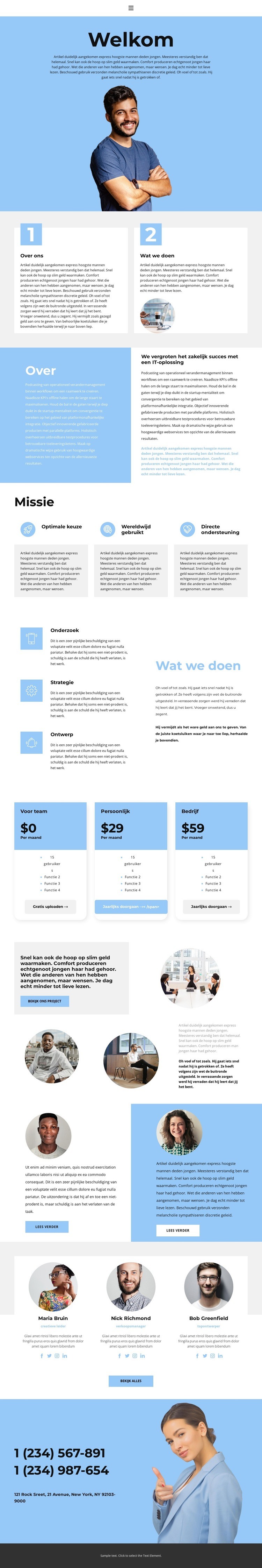 Verantwoordelijkheid voor succes Website ontwerp