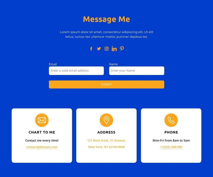 Message me CSS Template