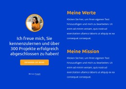 Meine Werte Und Mission HTML5-Vorlage