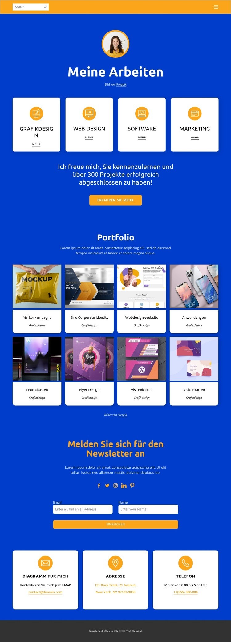 Webdesign und Grafikdesign HTML Website Builder