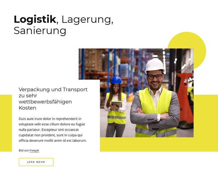 Logistik, Aufarbeitung HTML Website Builder