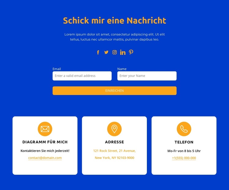 Schick mir eine Nachricht WordPress-Theme