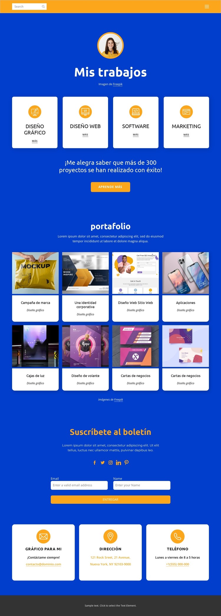 Diseño web y diseño gráfico. Plantilla CSS