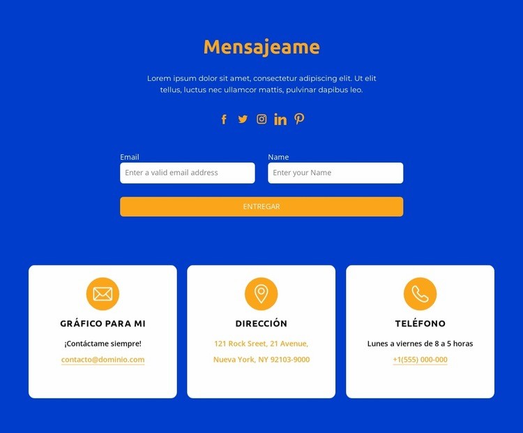 Mensajeame Plantilla HTML5