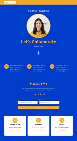 Designer and developer - HTML Template by Nicepage