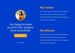 My Values And Misson - HTML5 Responsive Template