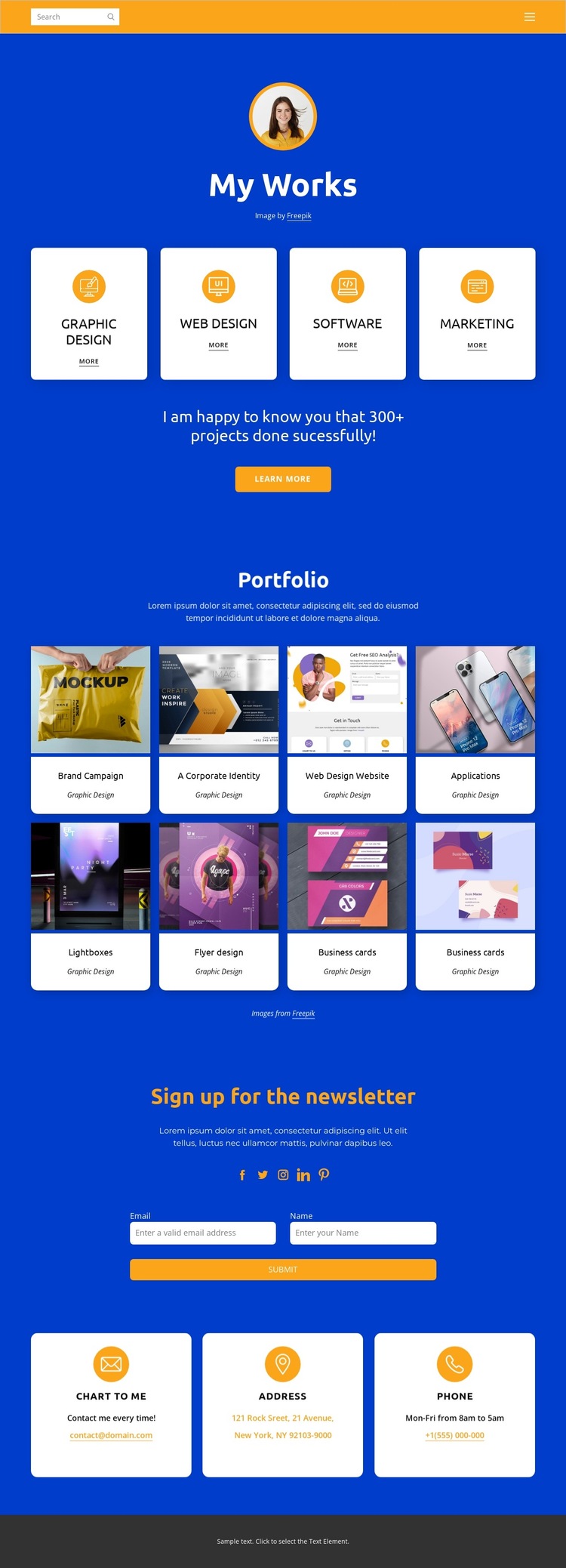 Web design and graphic design HTML5 Template