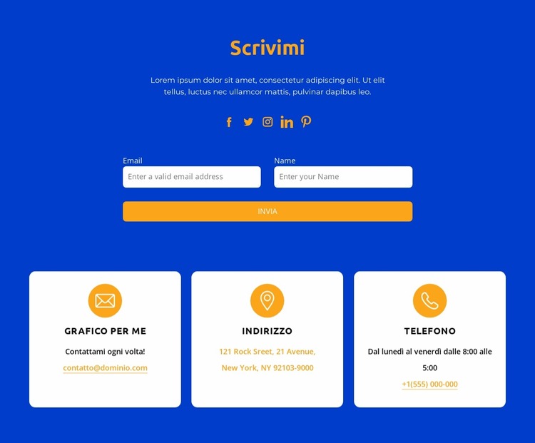 Scrivimi Modello Joomla