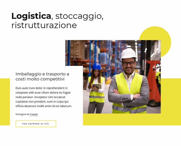 Logistica, ricondizionamento Un modello di pagina