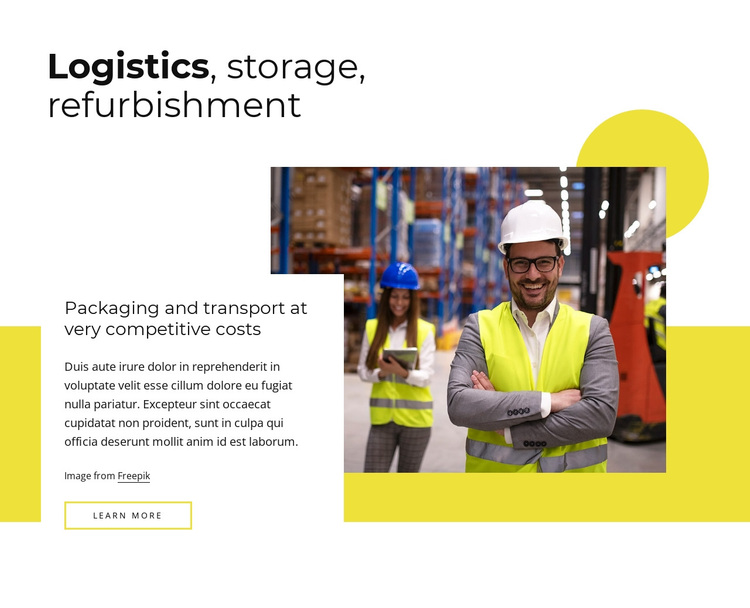 Logistics, refubishment Joomla Page Builder