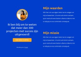 Mijn Waarden En Missie HTML5-Sjabloon