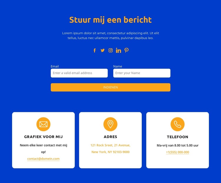 Stuur mij een bericht WordPress-thema