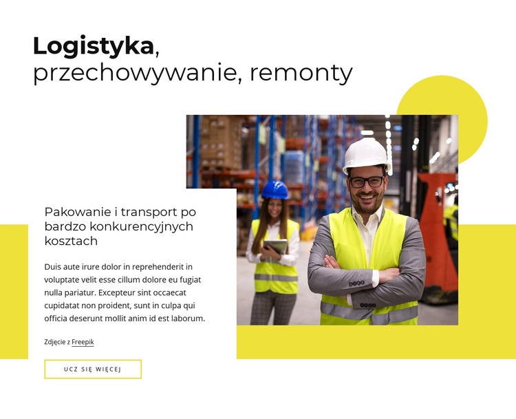 Logistyka, remonty Kreator witryn internetowych HTML