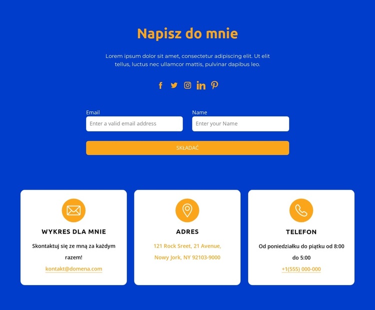 Napisz do mnie Motyw WordPress