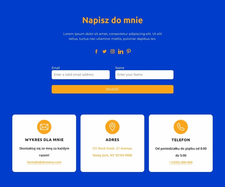 Napisz do mnie Szablon Joomla