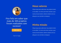 Meus Valores E Missão - Funcionalidade Construtor De Sites