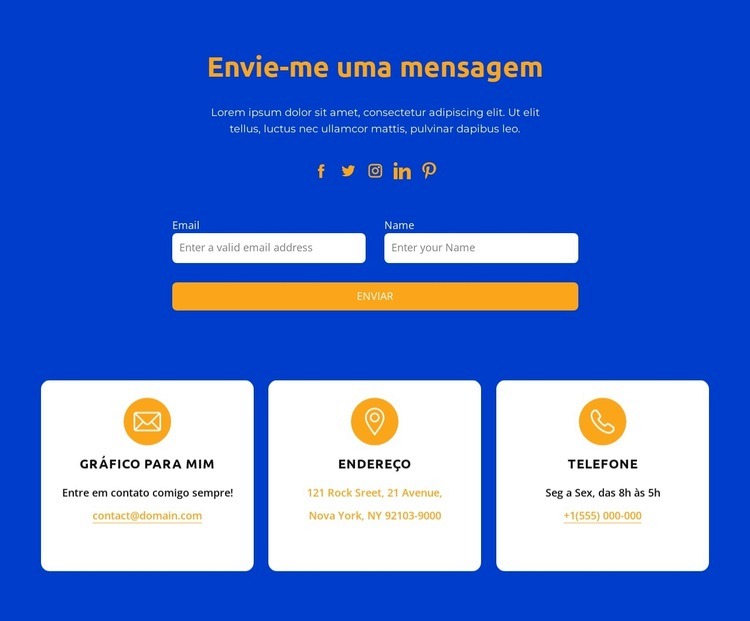 Envie-me uma mensagem Landing Page