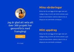 Mina Värderingar Och Mission HTML5-Mall