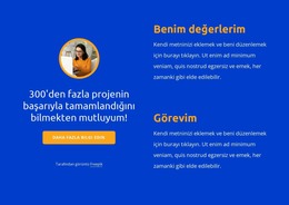 Değerlerim Ve Misyonum - HTML Şablonunun Indirildiği Site