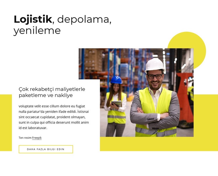 Lojistik, yenileme Html Web Sitesi Oluşturucu