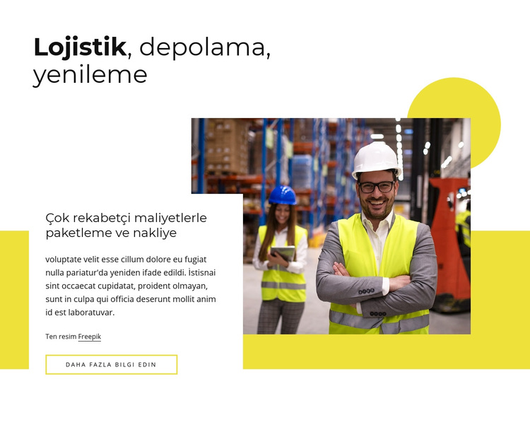 Lojistik, yenileme WordPress Teması