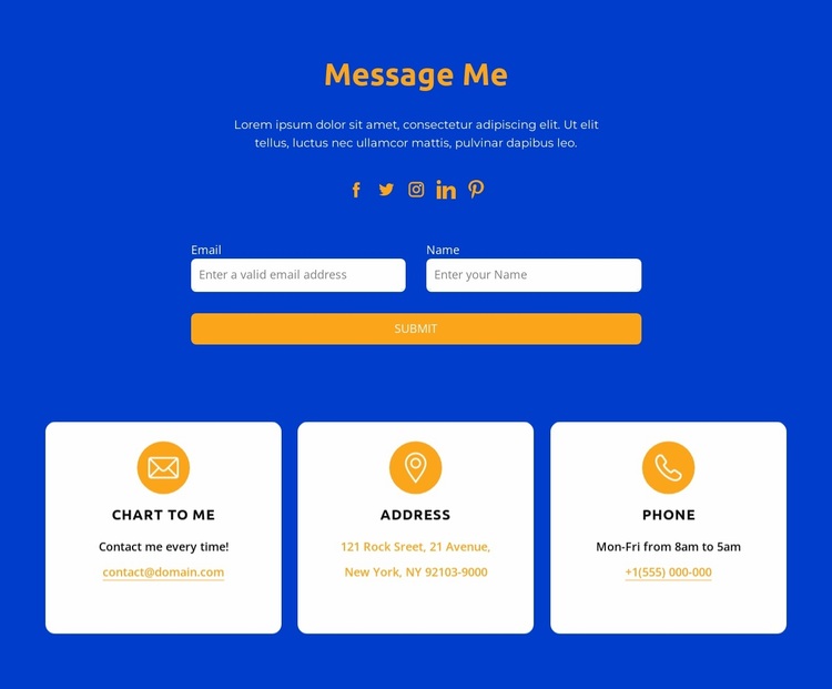 Message me Website Design