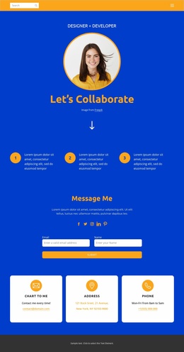 Designer profile and portfolio - Website Template by Nicepage