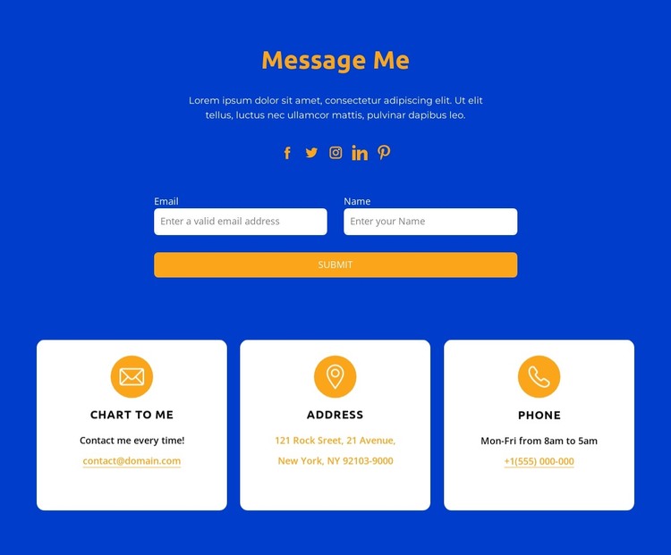 Message me WordPress Theme