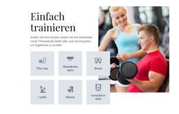 HTML-Seite Für Verschiedene Trainingsprogramme