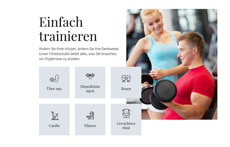 Verschiedene Trainingsprogramme WordPress-Theme