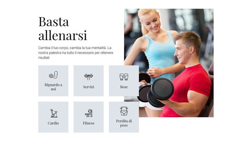 Diversi programmi di formazione Modelli di Website Builder