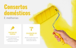 Maquete De Site Gratuita Para Preparando Paredes Para Pintura