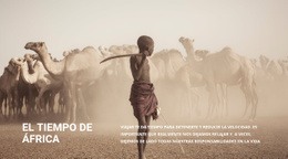 Cómo Vive La Gente En África - HTML Web Page Builder