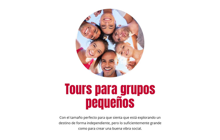 Tours para grupos pequeños Plantilla HTML