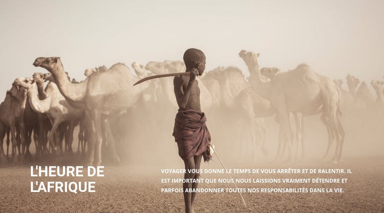 Comment les gens vivent en Afrique Maquette de site Web