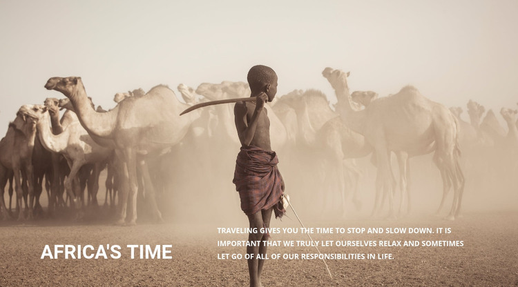 How people live in Africa Homepage Design