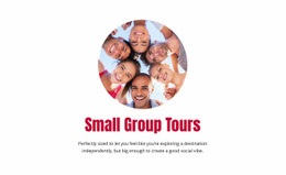 Small Group Tours - Html Code For Inspiration