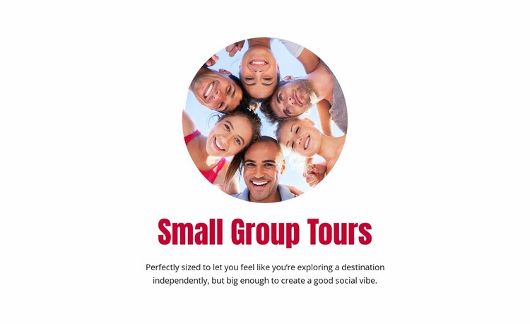 Small group tours  Html Code Example