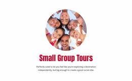 Small Group Tours - HTML Template Generator